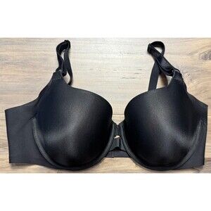 Warner's 01356 Womens Full Coverage Underwire T-Shirt Bra Black Size 38C
